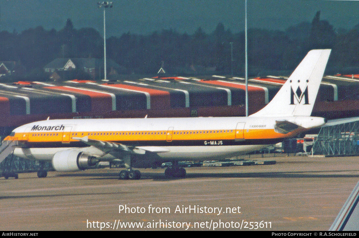 Aircraft Photo of G-MAJS | Airbus A300B4-605R | Monarch Airlines | AirHistory.net #253611