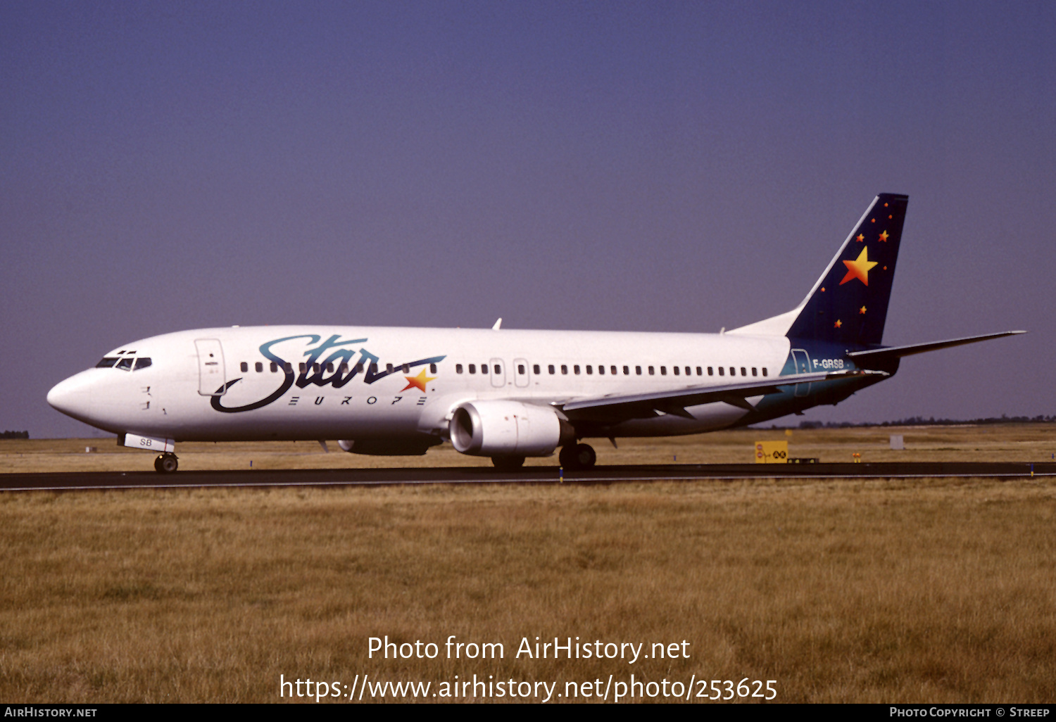 Aircraft Photo of F-GRSB | Boeing 737-497 | STAR Europe | AirHistory.net #253625