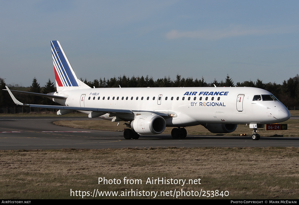 Aircraft Photo of F-HBLH | Embraer 190STD (ERJ-190-100STD) | Air France | AirHistory.net #253840