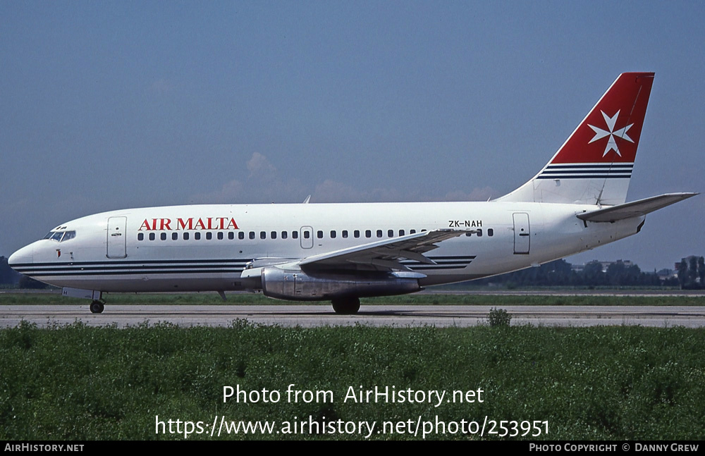 Aircraft Photo of ZK-NAH | Boeing 737-2Y5/Adv | Air Malta | AirHistory.net #253951