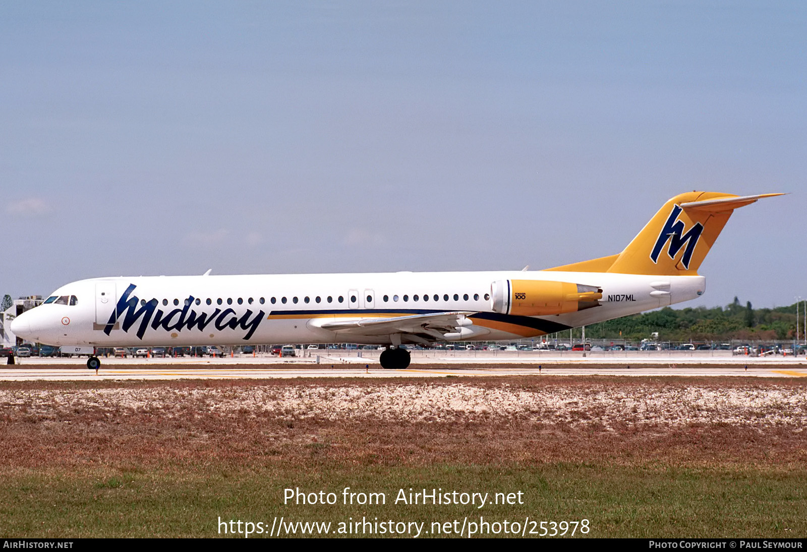 Aircraft Photo of N107ML | Fokker 100 (F28-0100) | Midway Airlines | AirHistory.net #253978