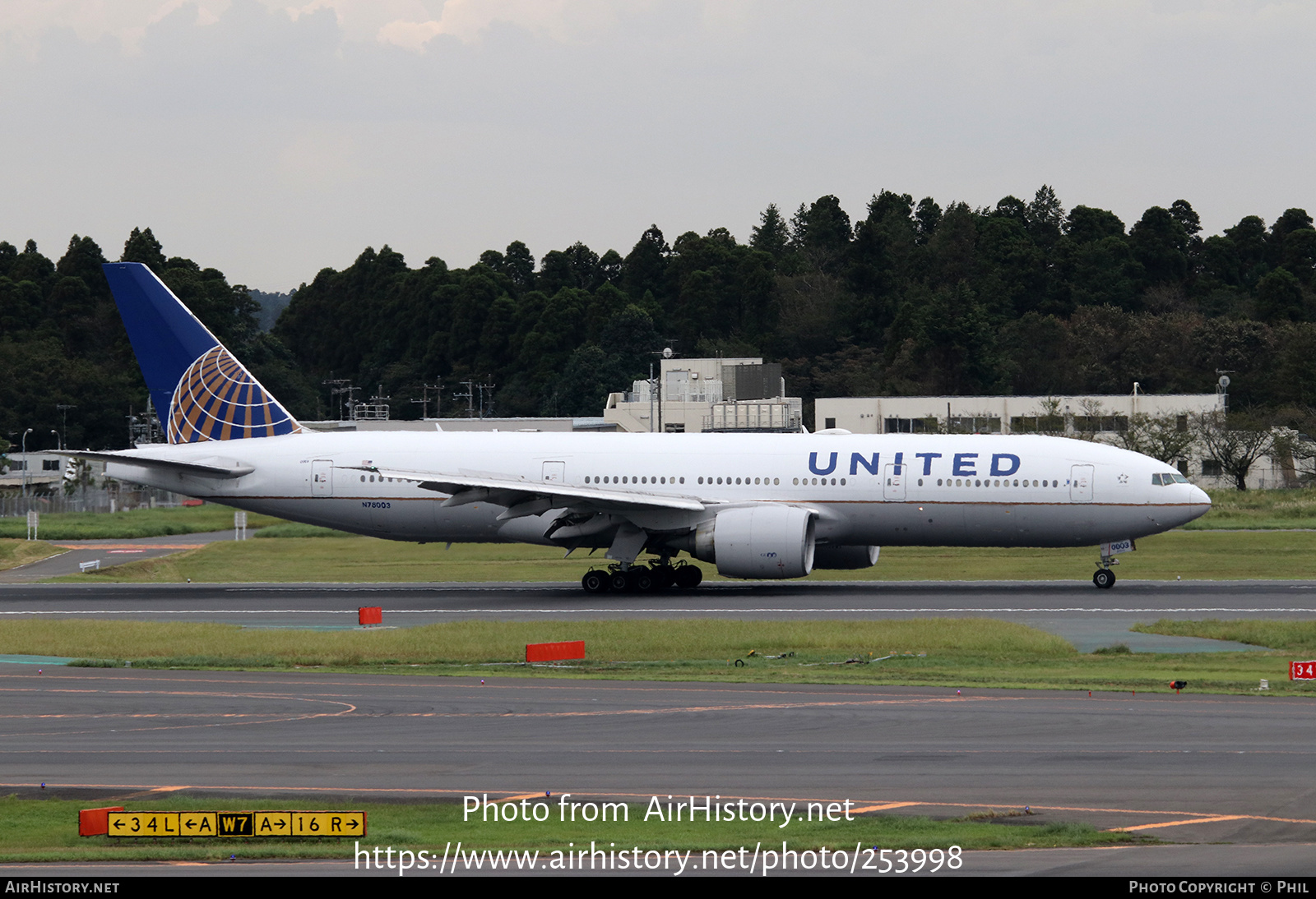 Aircraft Photo of N78003 | Boeing 777-224/ER | United Airlines | AirHistory.net #253998