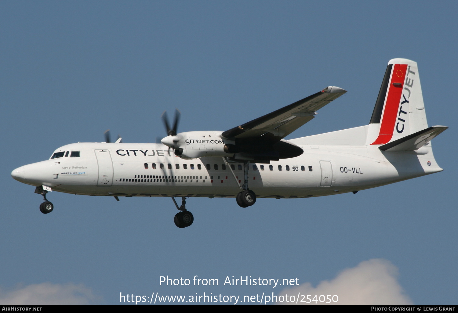 Aircraft Photo of OO-VLL | Fokker 50 | CityJet | AirHistory.net #254050