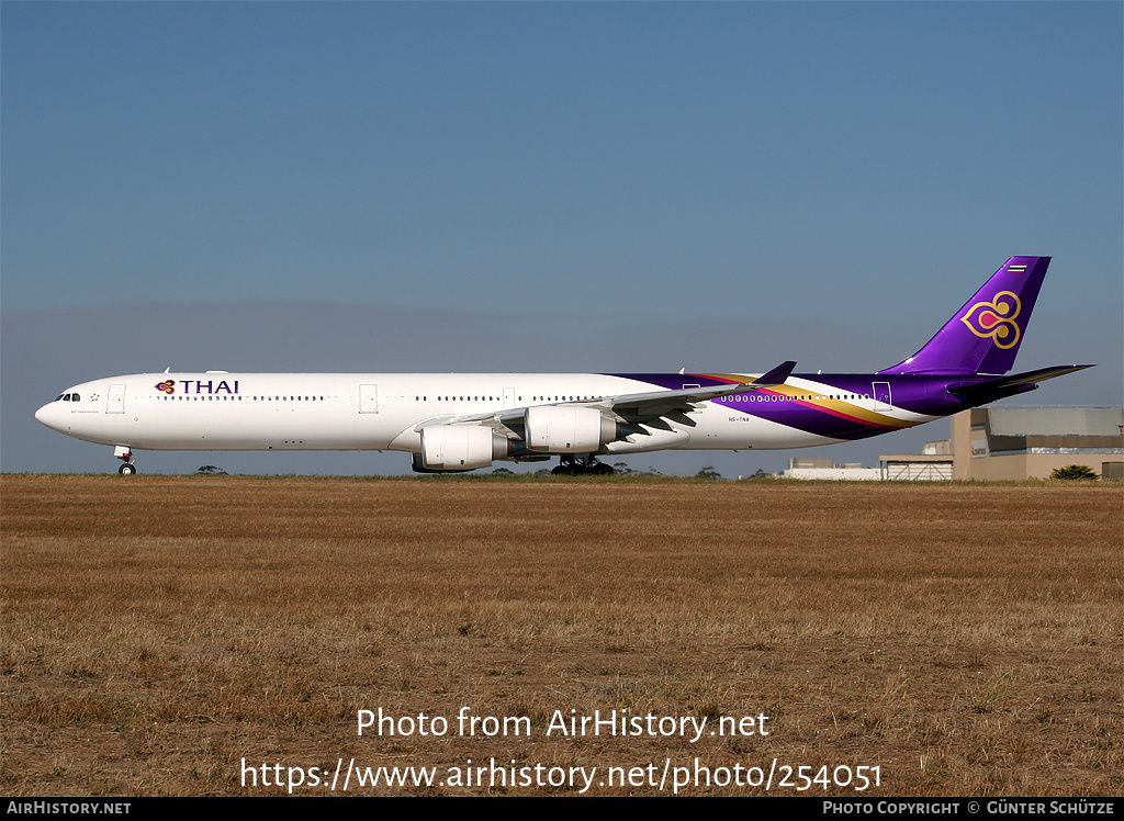 Aircraft Photo of HS-TNA | Airbus A340-642 | Thai Airways International | AirHistory.net #254051