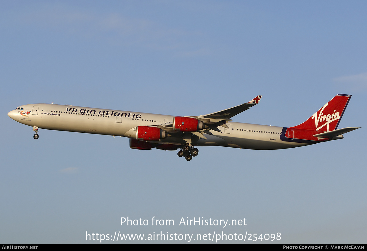 Aircraft Photo of G-VWIN | Airbus A340-642 | Virgin Atlantic Airways | AirHistory.net #254098