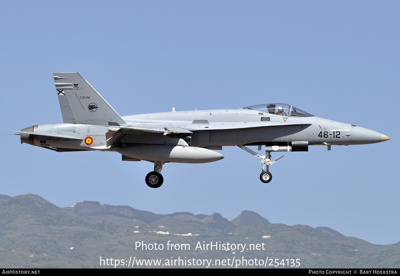 Aircraft Photo of C.15-84 | McDonnell Douglas F/A-18A+ Hornet | Spain - Air Force | AirHistory.net #254135