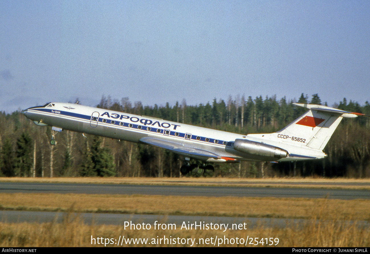 Aircraft Photo of CCCP-65652 | Tupolev Tu-134A | Aeroflot | AirHistory.net #254159