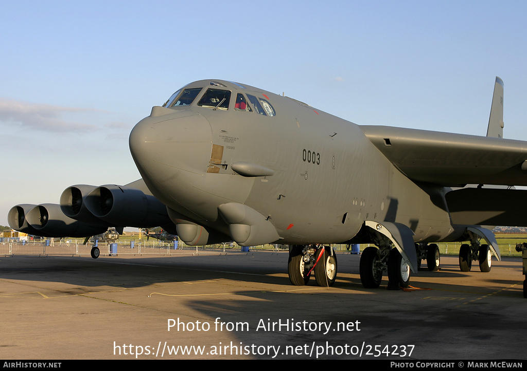 Aircraft Photo of 60-0003 | Boeing B-52H Stratofortress | USA - Air Force | AirHistory.net #254237