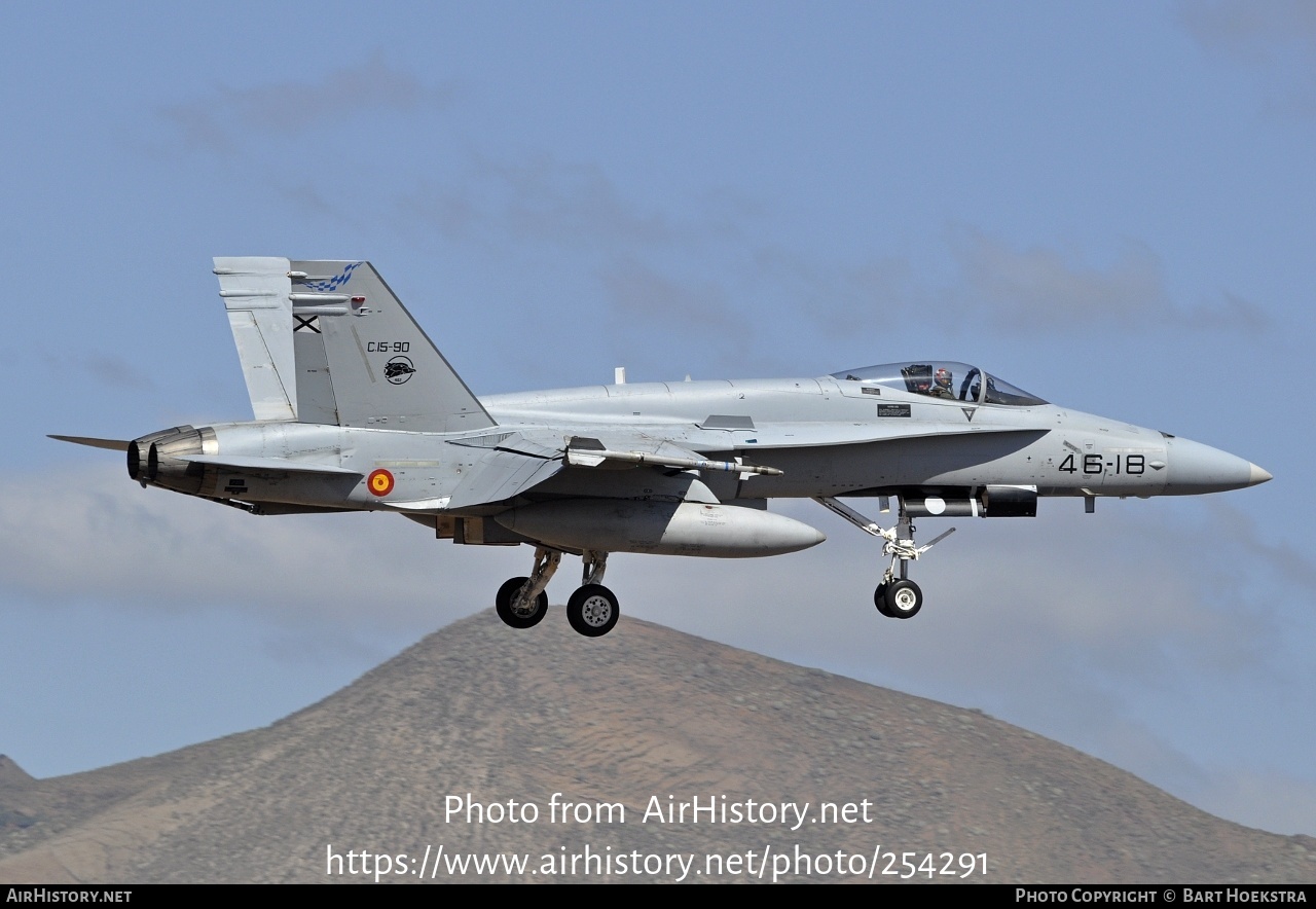 Aircraft Photo of C.15-90 | McDonnell Douglas F/A-18A Hornet | Spain - Air Force | AirHistory.net #254291