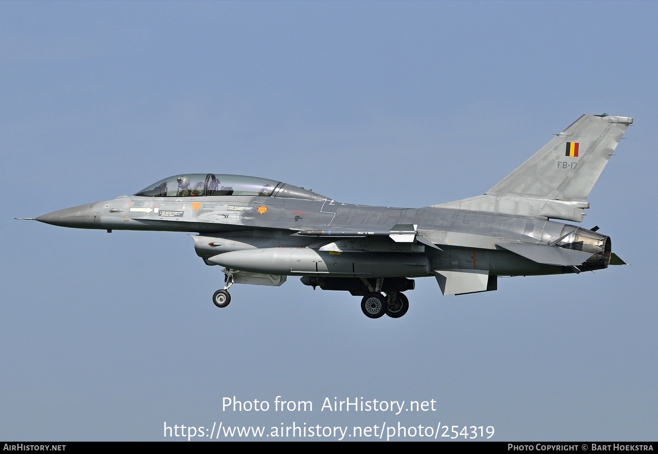 Aircraft Photo of FB-17 | General Dynamics F-16BM Fighting Falcon | Belgium - Air Force | AirHistory.net #254319