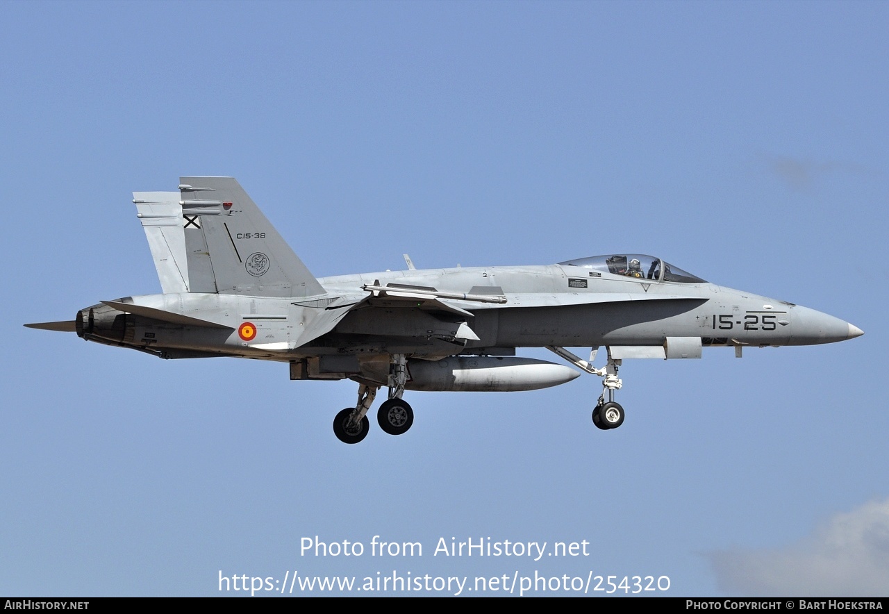 Aircraft Photo of C.15-38 | McDonnell Douglas EF-18M Hornet | Spain - Air Force | AirHistory.net #254320