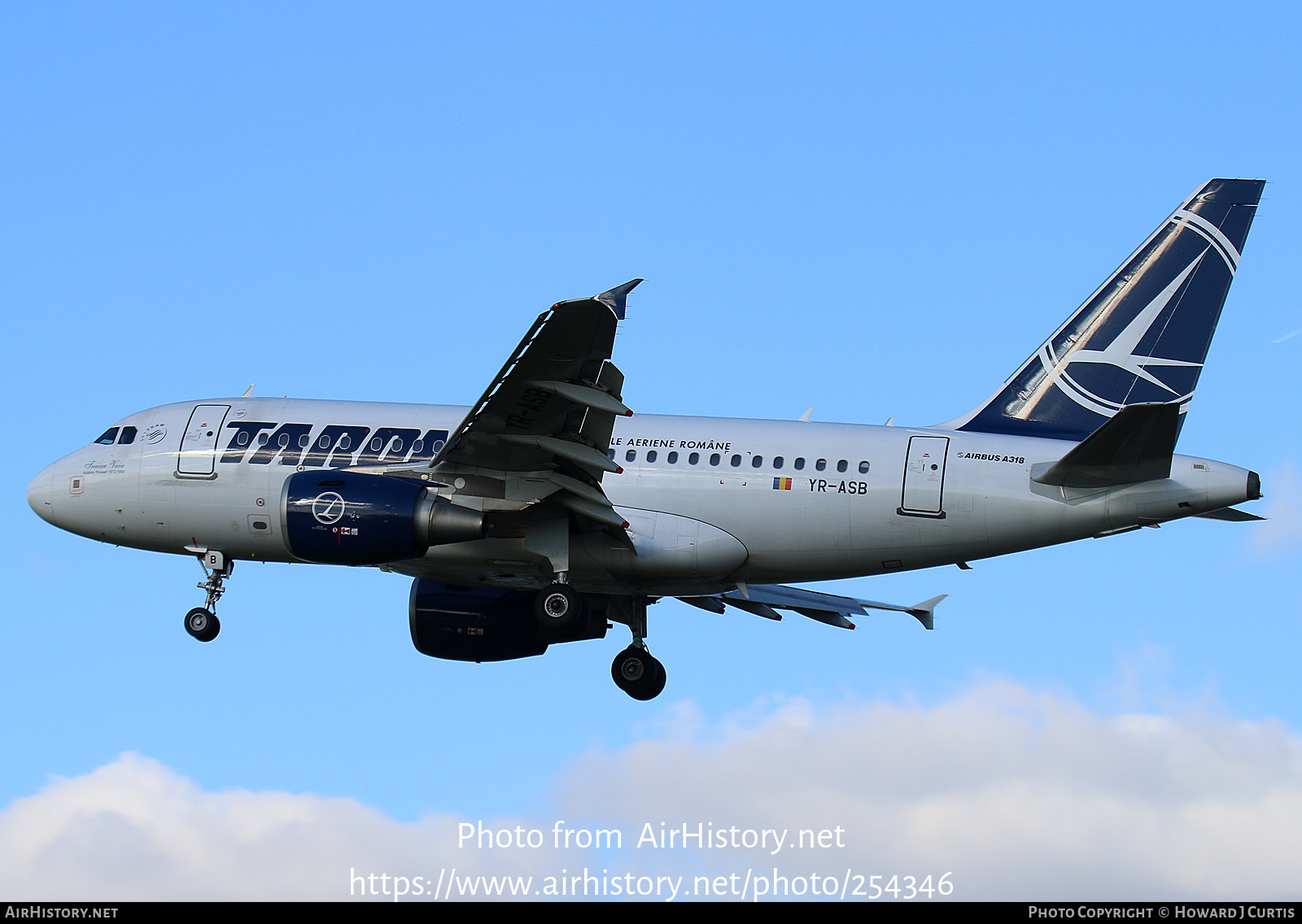 Aircraft Photo of YR-ASB | Airbus A318-111 | TAROM - Transporturile Aeriene Române | AirHistory.net #254346