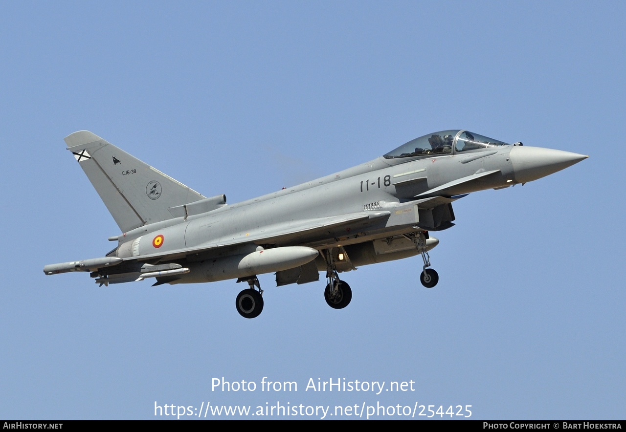 Aircraft Photo of C.16-38 | Eurofighter EF-2000 Typhoon | Spain - Air Force | AirHistory.net #254425