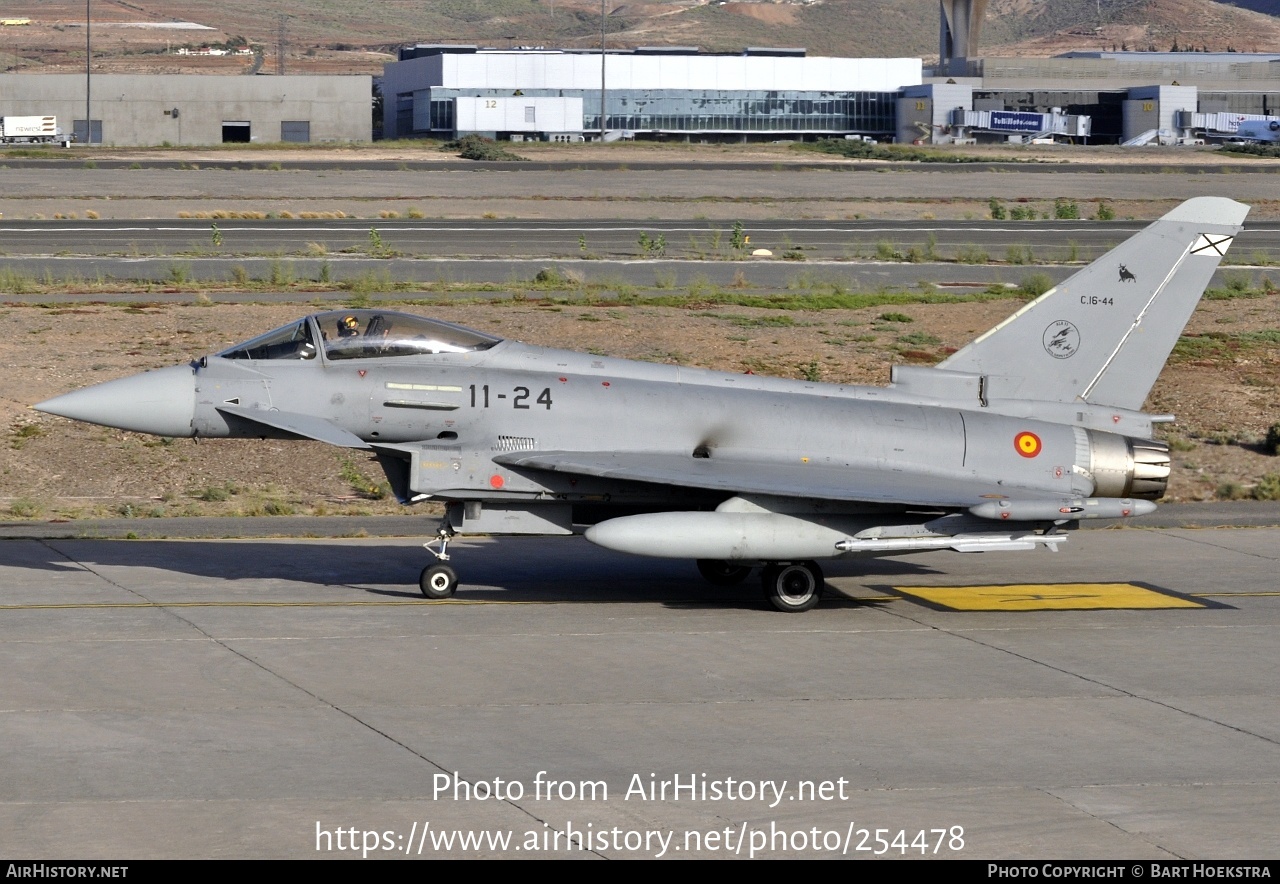 Aircraft Photo of C16-44 | Eurofighter EF-2000 Typhoon S | Spain - Air Force | AirHistory.net #254478