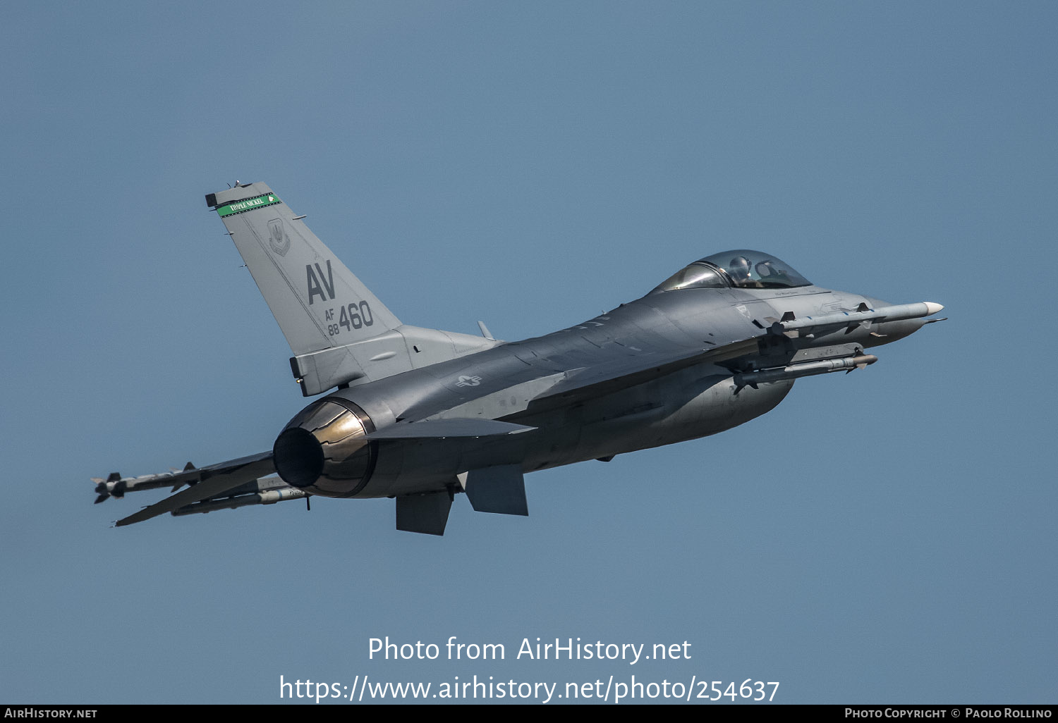 Aircraft Photo of 88-0460 / AF88-460 | Lockheed Martin F-16CM Fighting Falcon | USA - Air Force | AirHistory.net #254637