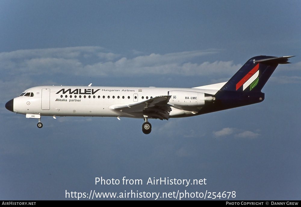 Aircraft Photo of HA-LMC | Fokker 70 (F28-0070) | Malév - Hungarian Airlines | AirHistory.net #254678