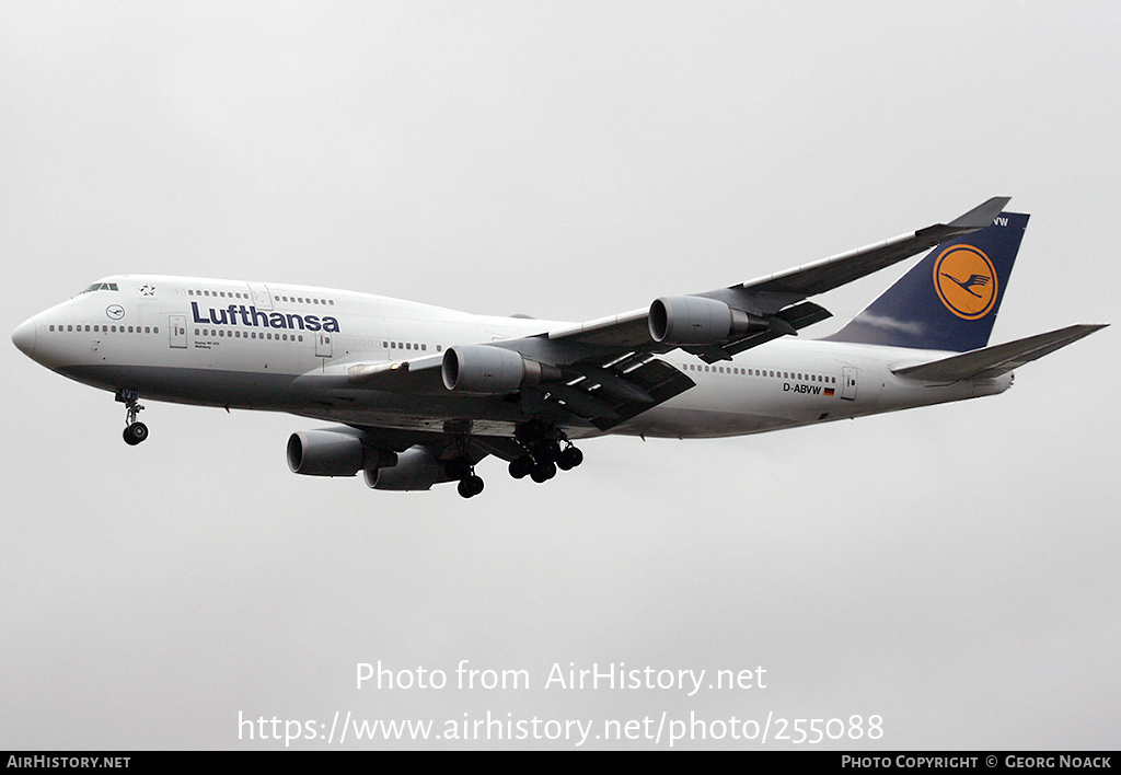 Aircraft Photo of D-ABVW | Boeing 747-430 | Lufthansa | AirHistory.net #255088