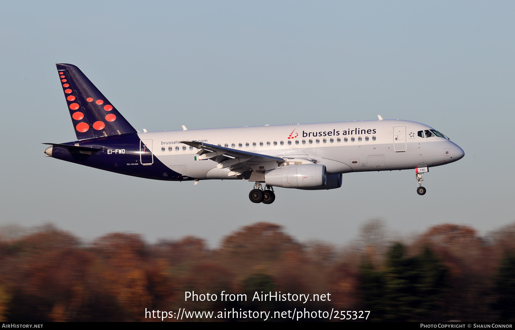 Aircraft Photo of EI-FWD | Sukhoi SSJ-100-95B Superjet 100 (RRJ-95B) | Brussels Airlines | AirHistory.net #255327