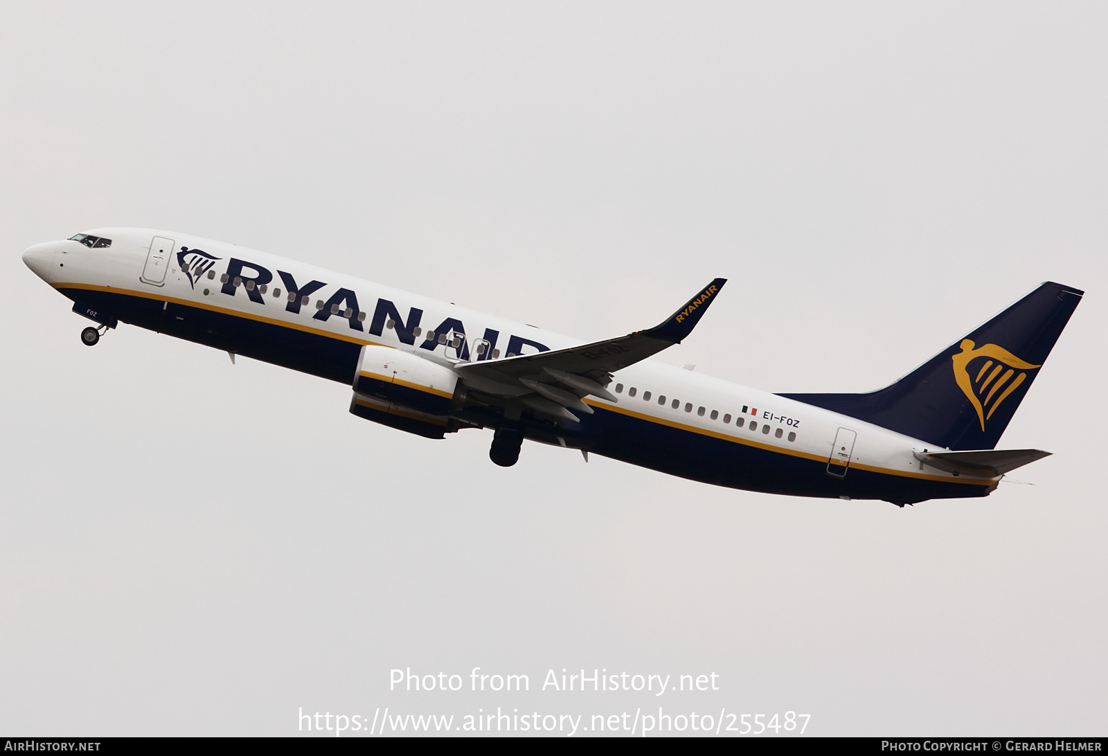 Aircraft Photo of EI-FOZ | Boeing 737-8AS | Ryanair | AirHistory.net #255487