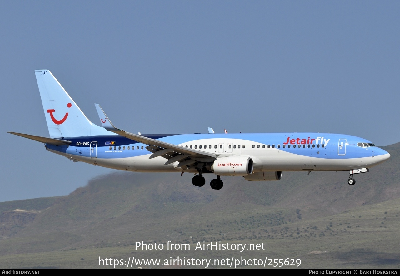 Aircraft Photo of OO-VAC | Boeing 737-8BK | Jetairfly | AirHistory.net #255629