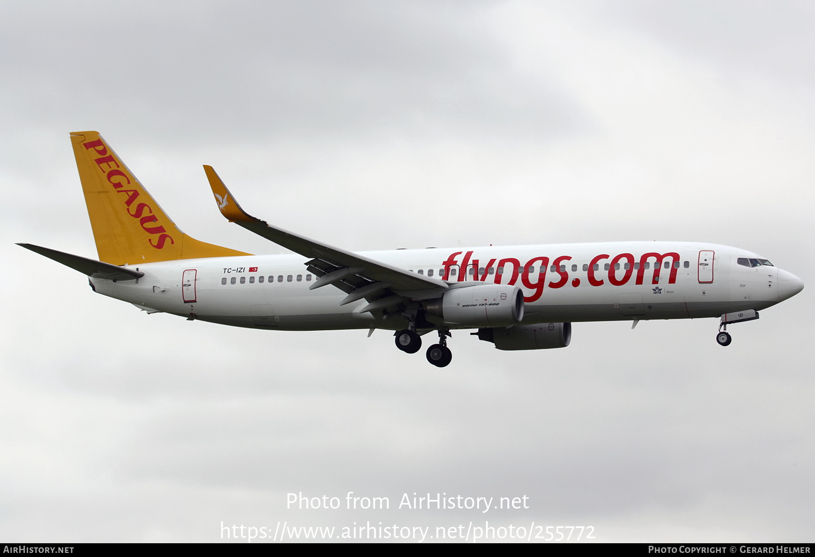 Aircraft Photo of TC-IZI | Boeing 737-8GJ | Pegasus Airlines | AirHistory.net #255772