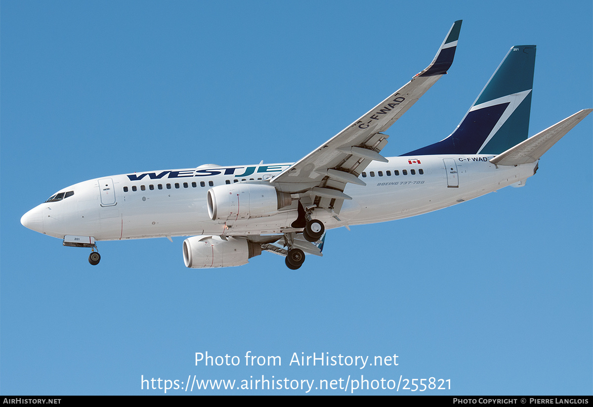 Aircraft Photo of C-FWAD | Boeing 737-7CT | WestJet | AirHistory.net #255821