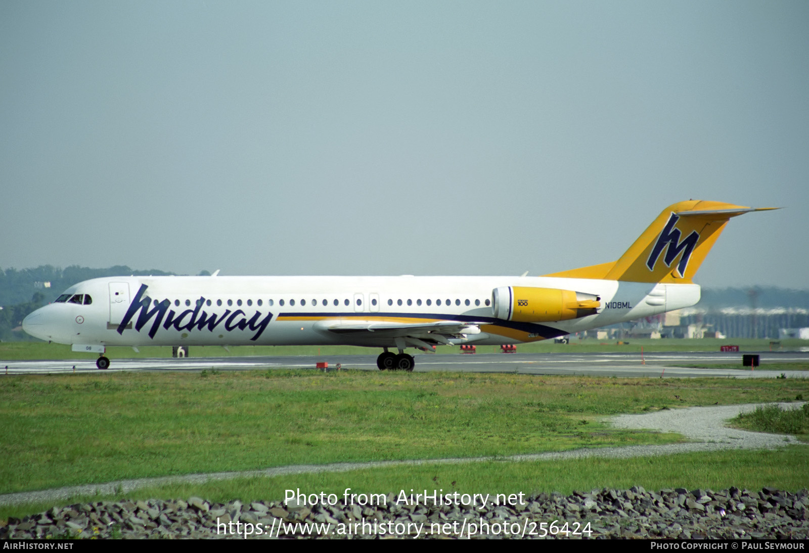 Aircraft Photo of N108ML | Fokker 100 (F28-0100) | Midway Airlines | AirHistory.net #256424