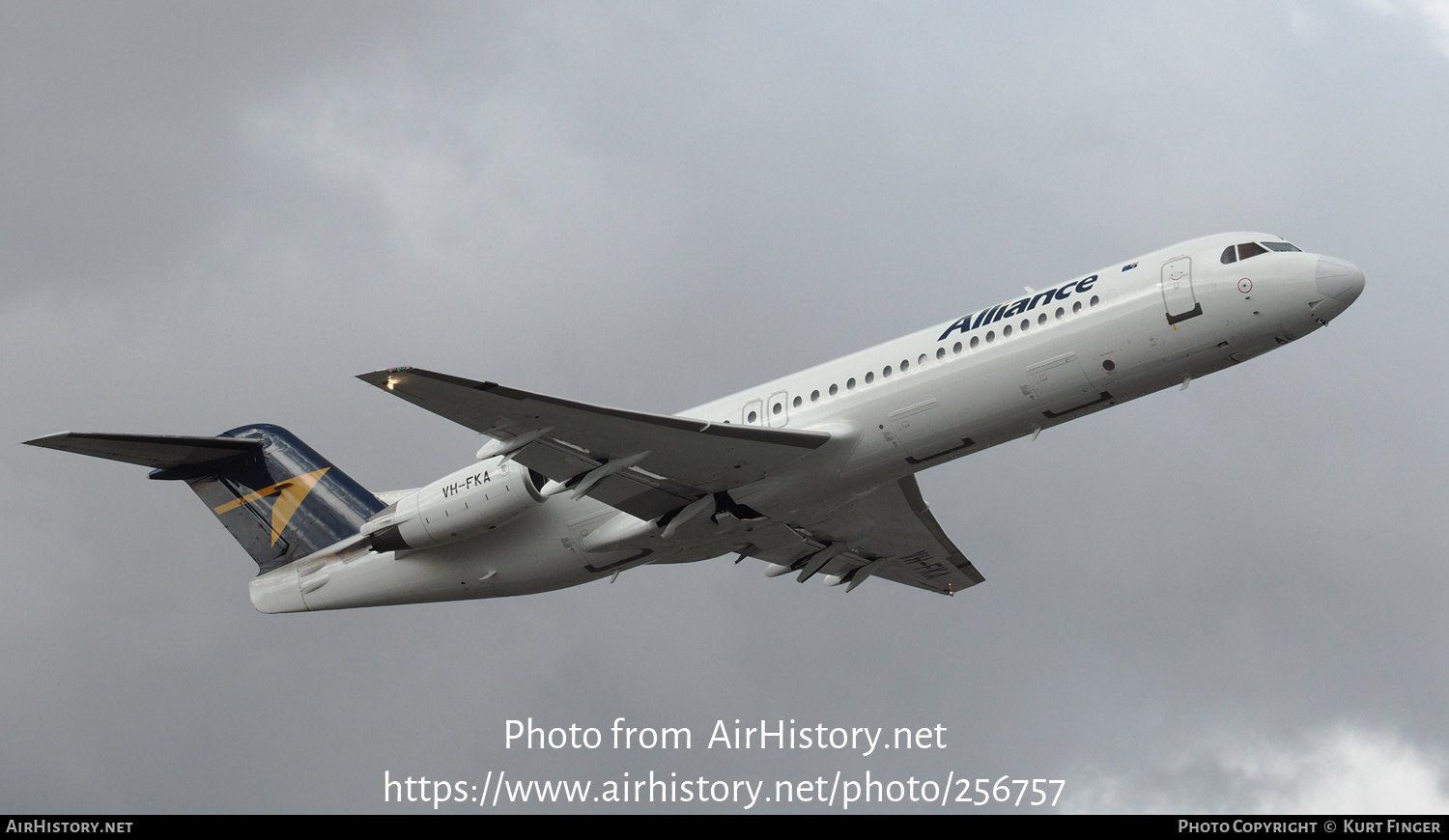 Aircraft Photo of VH-FKA | Fokker 100 (F28-0100) | Alliance Airlines | AirHistory.net #256757