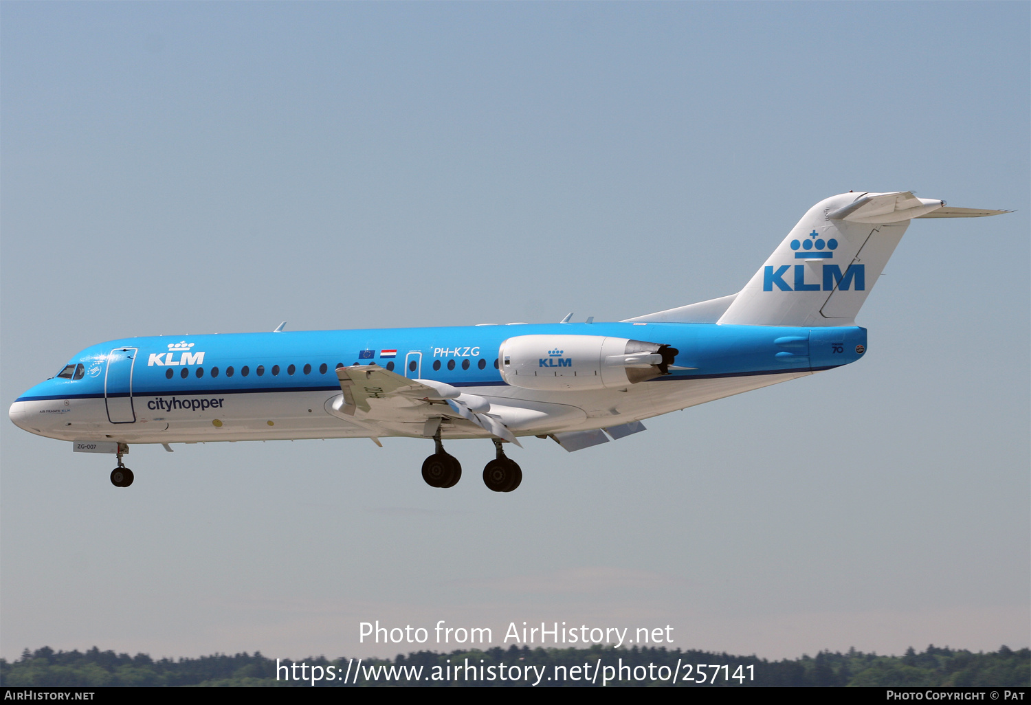 Aircraft Photo of PH-KZG | Fokker 70 (F28-0070) | KLM Cityhopper | AirHistory.net #257141