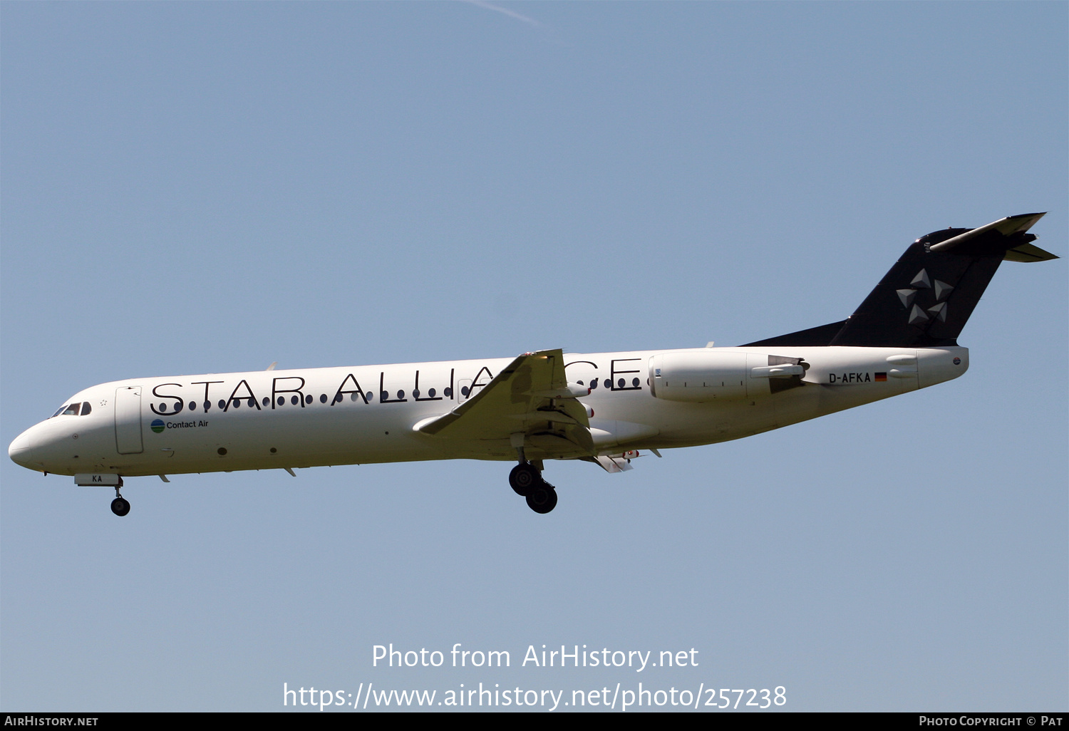 Aircraft Photo of D-AFKA | Fokker 100 (F28-0100) | Contact Air | AirHistory.net #257238