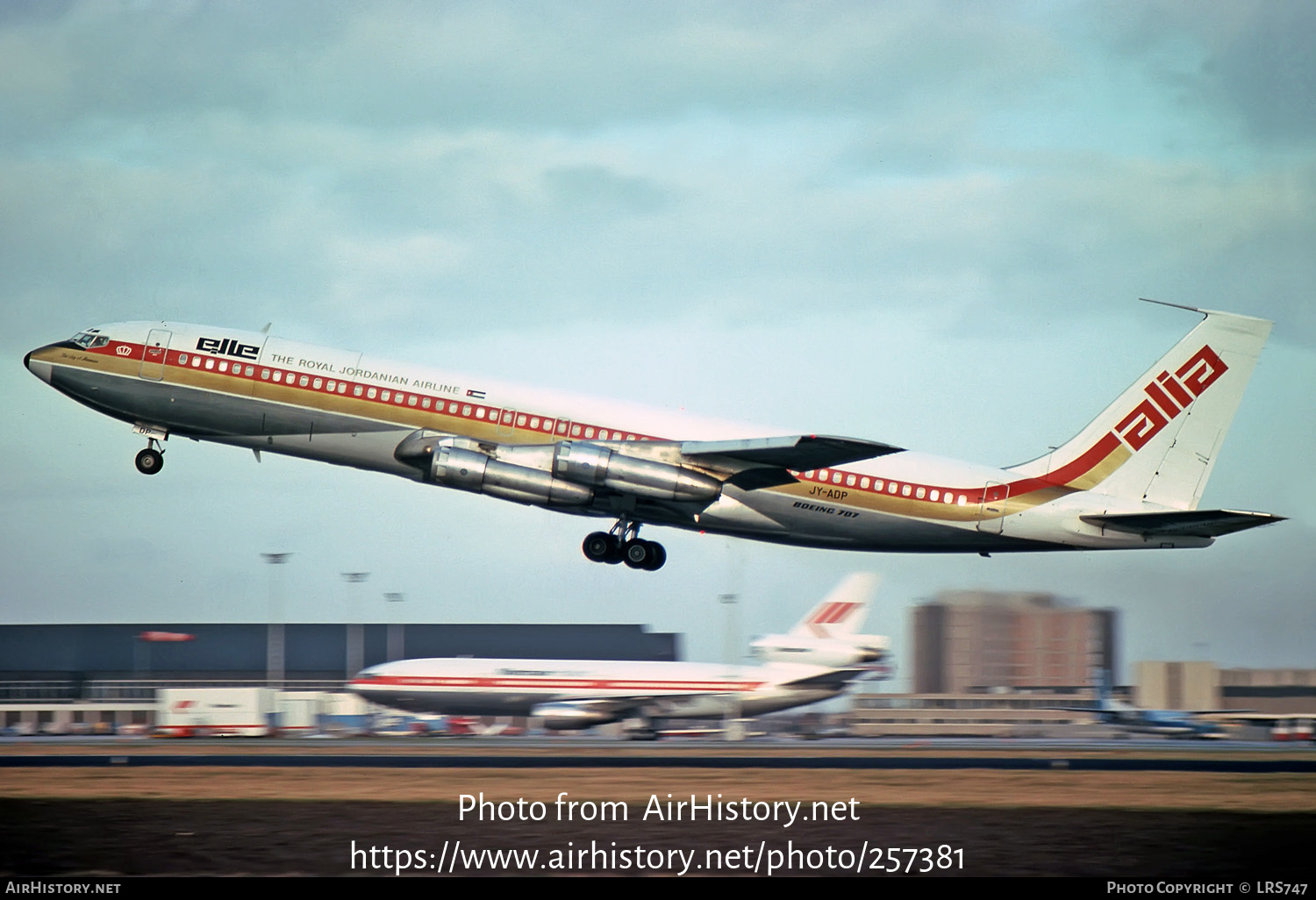 Aircraft Photo of JY-ADP | Boeing 707-3D3C | Alia - The Royal Jordanian Airline | AirHistory.net #257381