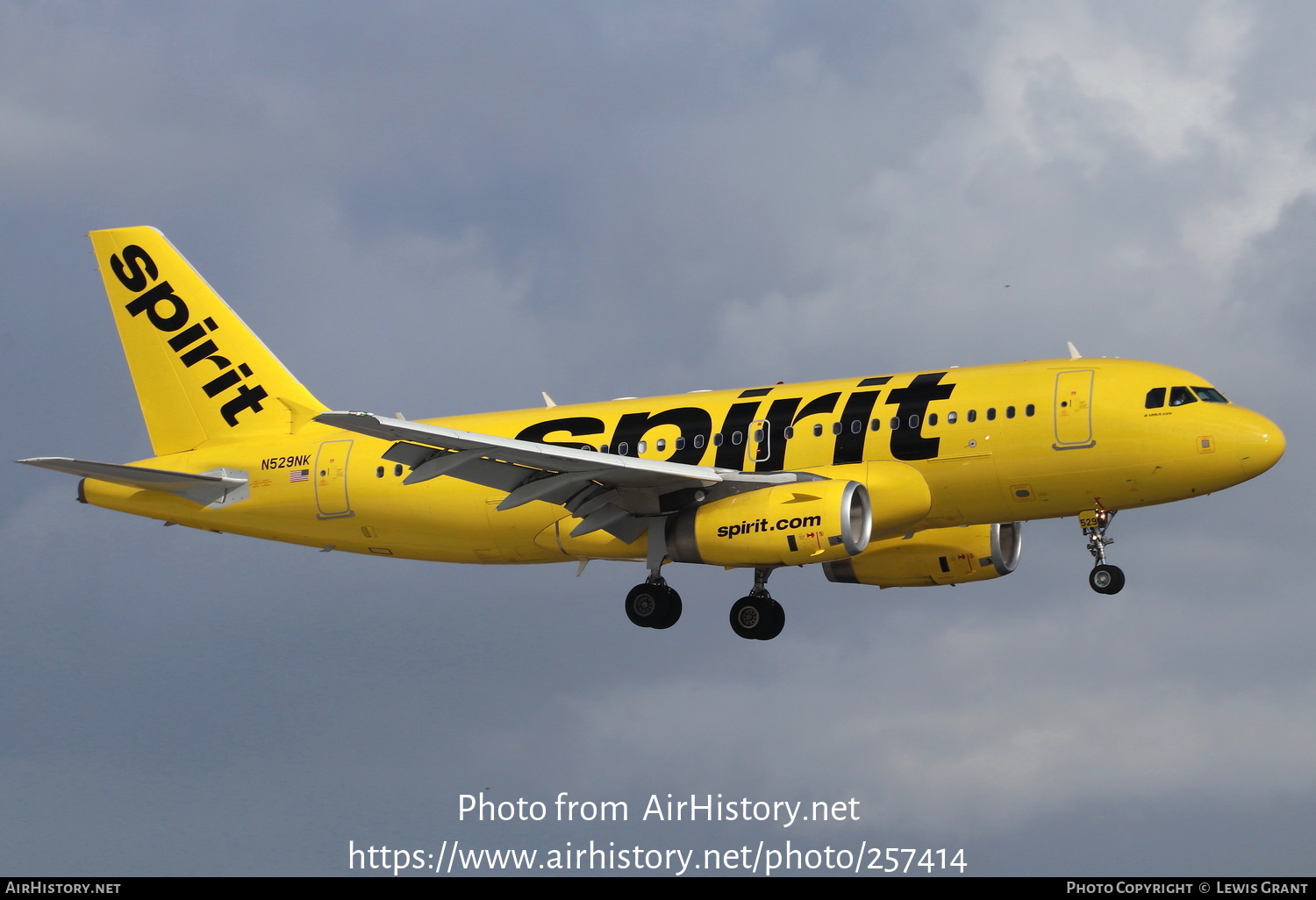 Aircraft Photo of N529NK | Airbus A319-132 | Spirit Airlines | AirHistory.net #257414