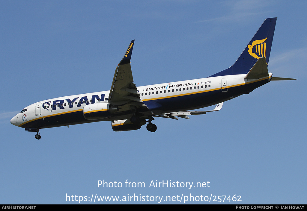 Aircraft Photo of EI-DYO | Boeing 737-8AS | Ryanair | AirHistory.net #257462