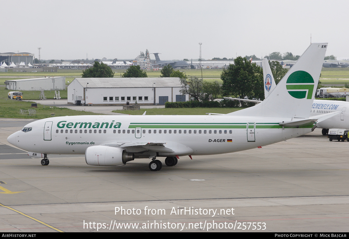 Aircraft Photo of D-AGER | Boeing 737-75B | Germania | AirHistory.net #257553