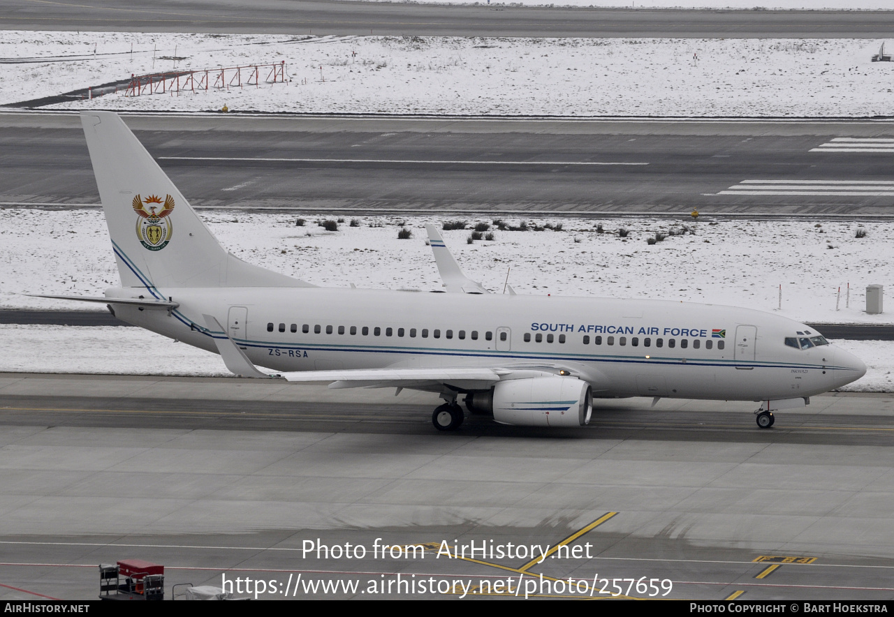 Aircraft Photo of ZS-RSA | Boeing 737-7ED BBJ | South Africa - Air Force | AirHistory.net #257659