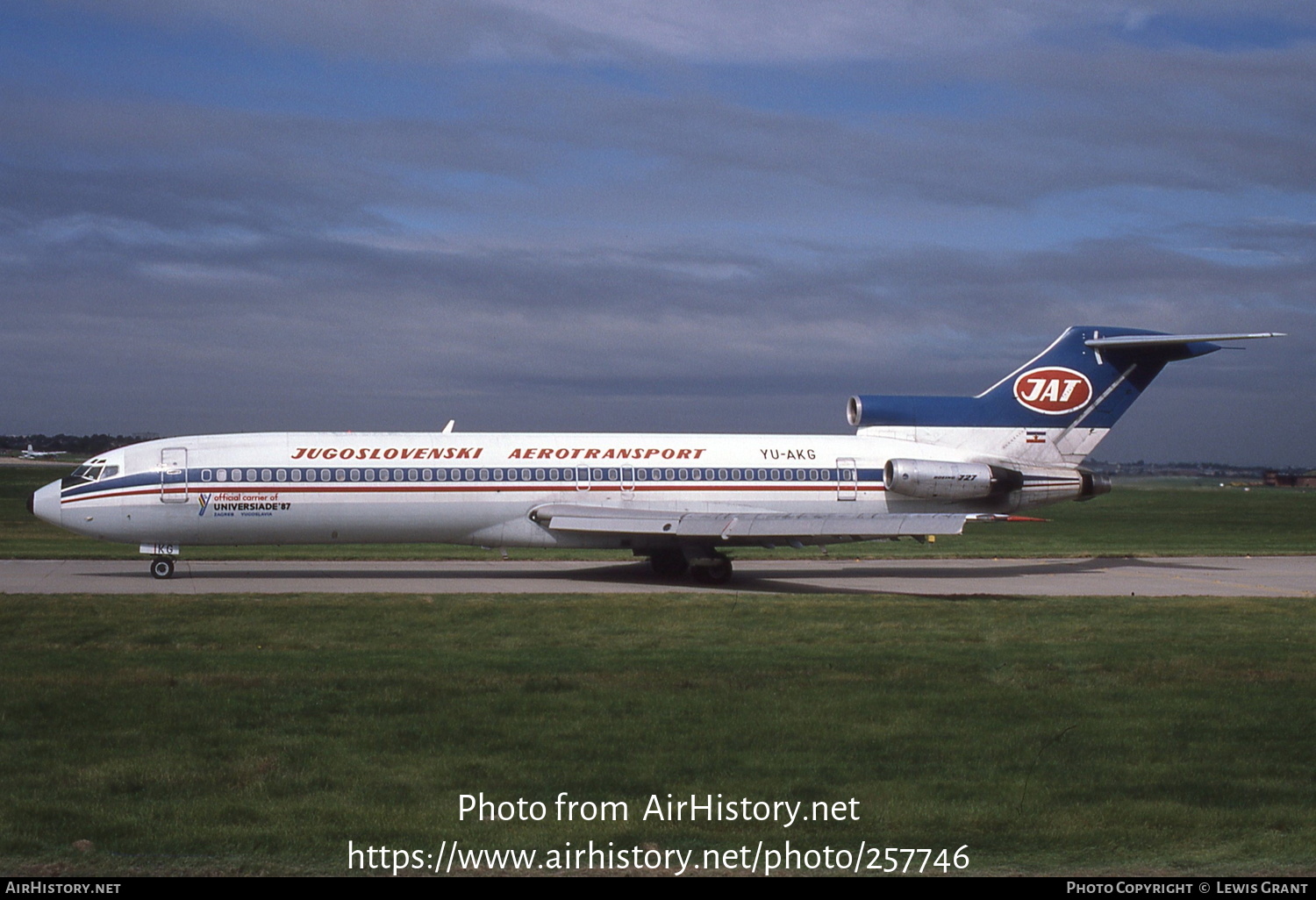 Aircraft Photo of YU-AKG | Boeing 727-2H9/Adv | JAT Yugoslav Airlines - Jugoslovenski Aerotransport | AirHistory.net #257746