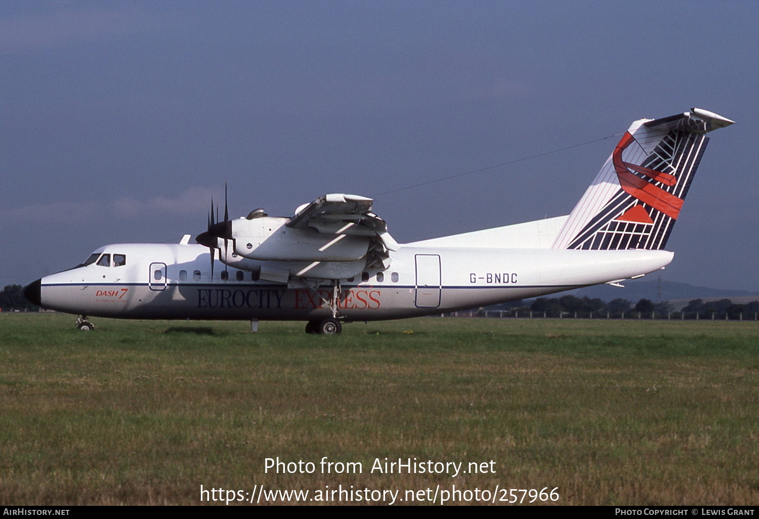 Aircraft Photo of G-BNDC | De Havilland Canada DHC-7-102 Dash 7 | Eurocity Express | AirHistory.net #257966