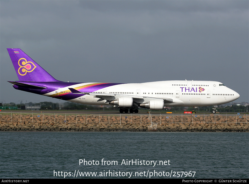 Aircraft Photo of HS-TGZ | Boeing 747-4D7 | Thai Airways International | AirHistory.net #257967