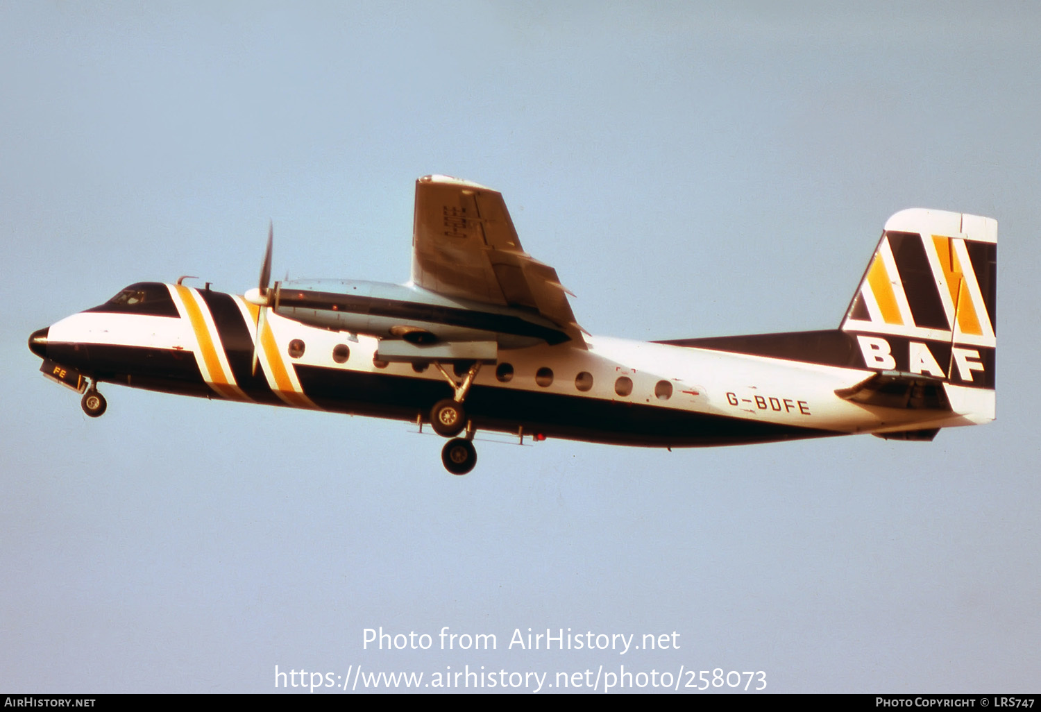 Aircraft Photo of G-BDFE | Handley Page HPR-7 Herald 206 | British Air Ferries - BAF | AirHistory.net #258073