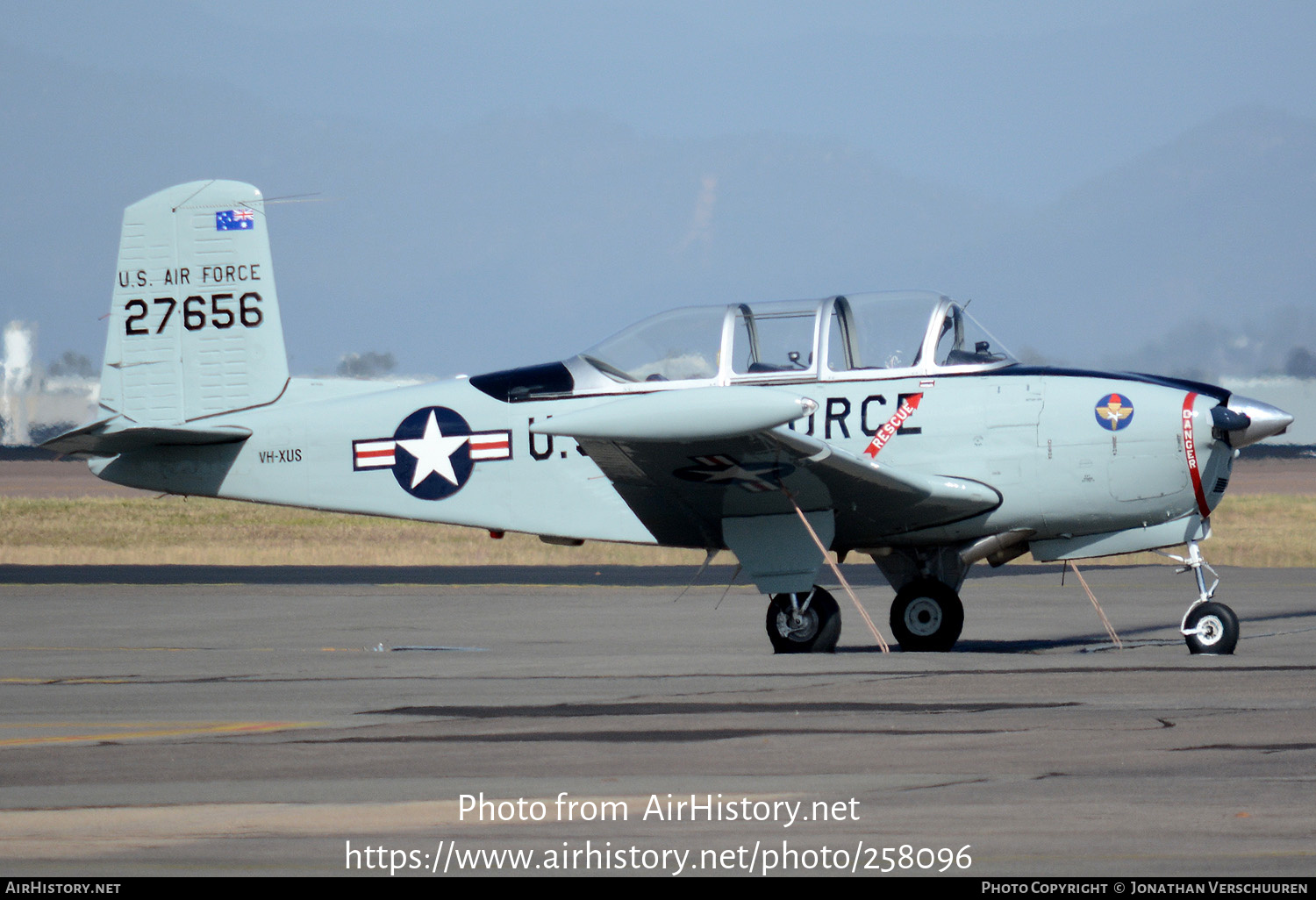 Aircraft Photo of VH-XUS / 27656 | Beech T-34A Mentor | USA - Air Force | AirHistory.net #258096