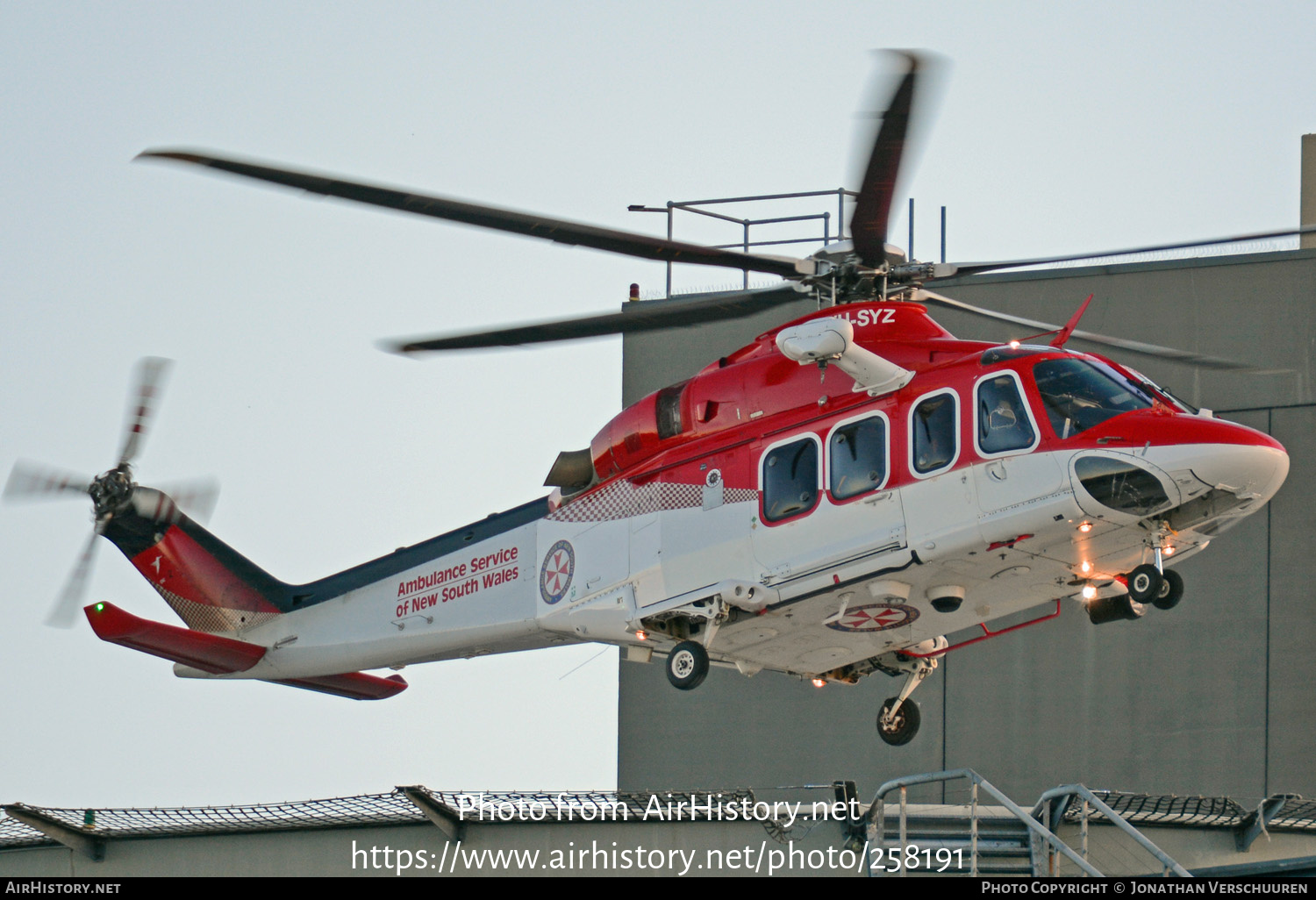 Aircraft Photo of VH-SYZ | AgustaWestland AW-139 | Ambulance Service Of New South Wales | AirHistory.net #258191