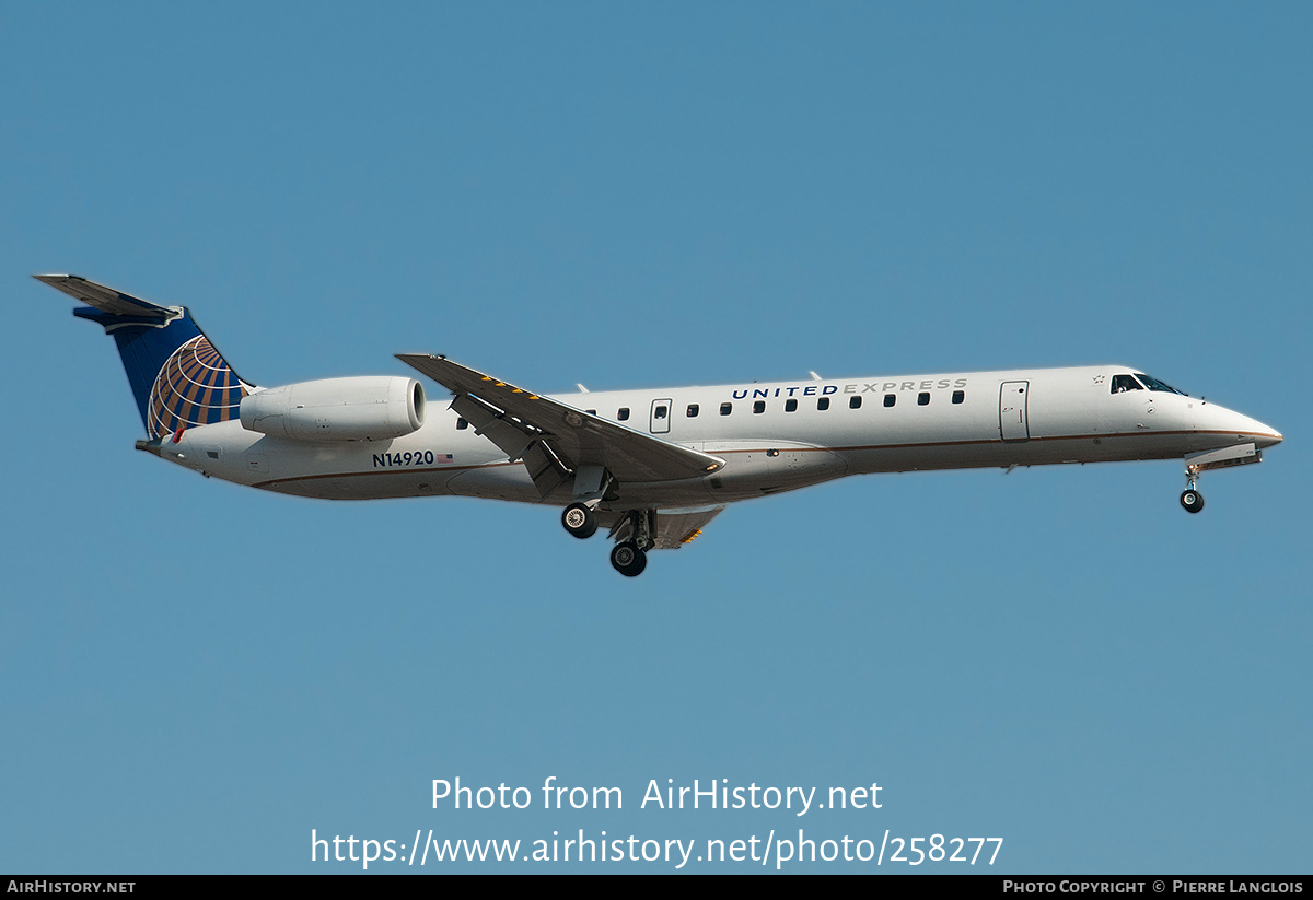 Aircraft Photo of N14920 | Embraer ERJ-145LR (EMB-145LR) | United Express | AirHistory.net #258277