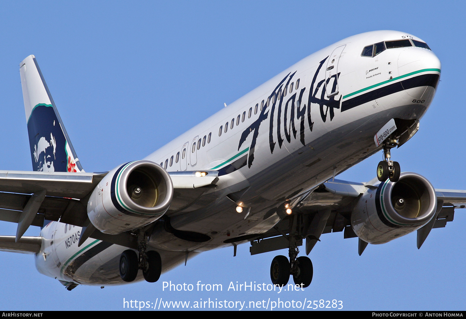 Aircraft Photo of N570AS | Boeing 737-890 | Alaska Airlines | AirHistory.net #258283