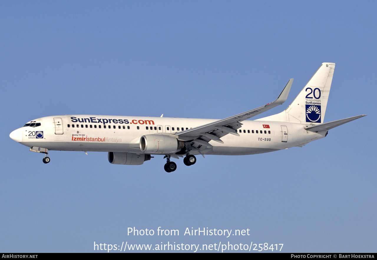 Aircraft Photo of TC-SUO | Boeing 737-86Q | SunExpress | AirHistory.net #258417