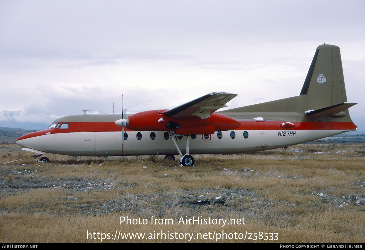 Aircraft Photo of N127HP | Fairchild F-27A | Hawkins & Powers Aviation | AirHistory.net #258533