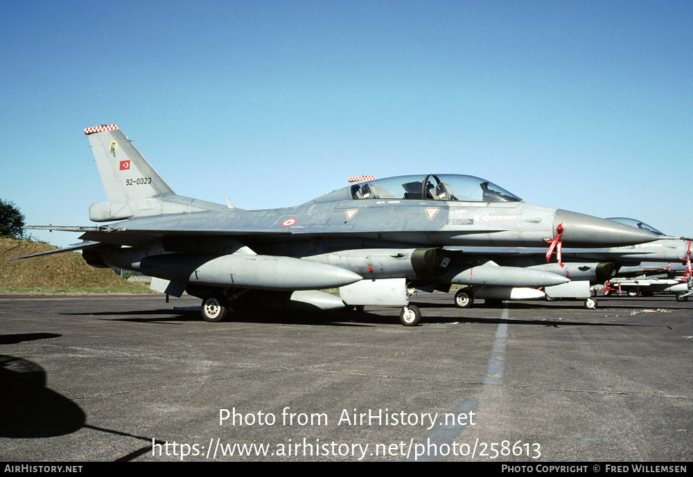 Aircraft Photo of 92-0023 | Lockheed Martin F-16D Fighting Falcon | Turkey - Air Force | AirHistory.net #258613