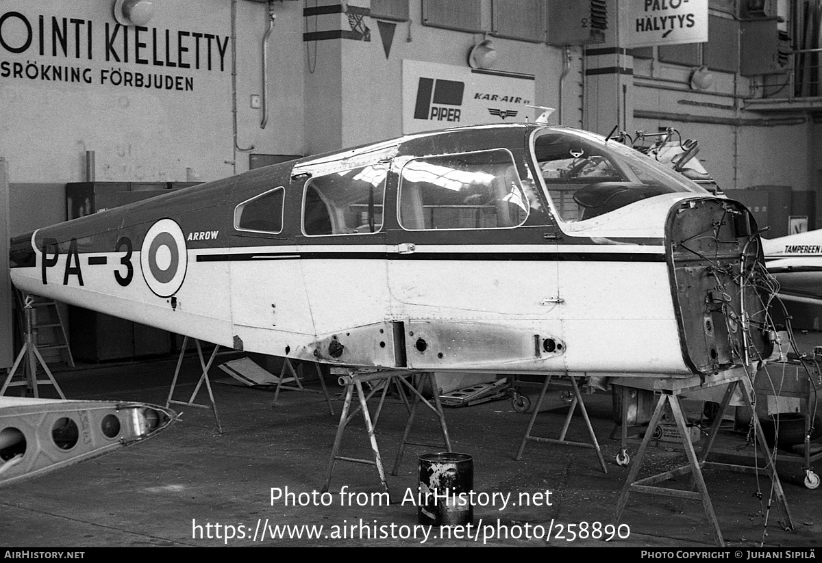 Aircraft Photo of PA-3 | Piper PA-28R-200 Cherokee Arrow II | Finland - Air Force | AirHistory.net #258890