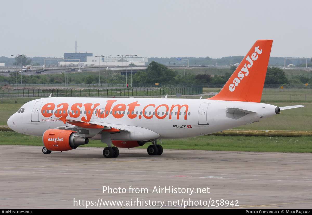 Aircraft Photo of HB-JZF | Airbus A319-111 | EasyJet | AirHistory.net #258942