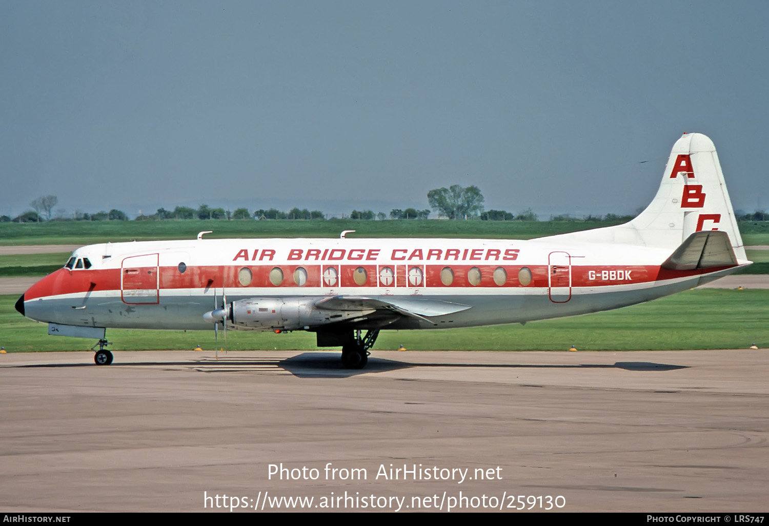 Aircraft Photo of G-BBDK | Vickers 808 Viscount | Air Bridge Carriers - ABC | AirHistory.net #259130