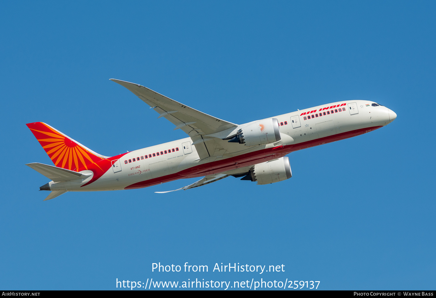 Aircraft Photo of VT-ANZ | Boeing 787-8 Dreamliner | Air India | AirHistory.net #259137